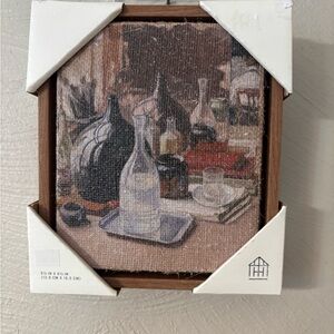 Hearth & Hand Mixed Media Still Life Wall Art in Brown, Black, Cream